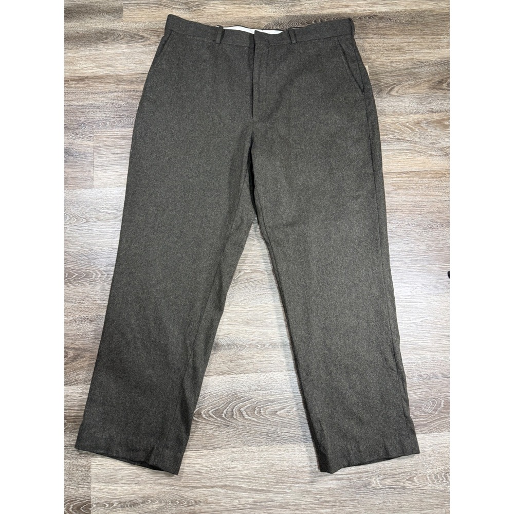 Polo Ralph Lauren Mens Brown Wool Blend Dress Pants Italian Fabric 37x30 Vintage